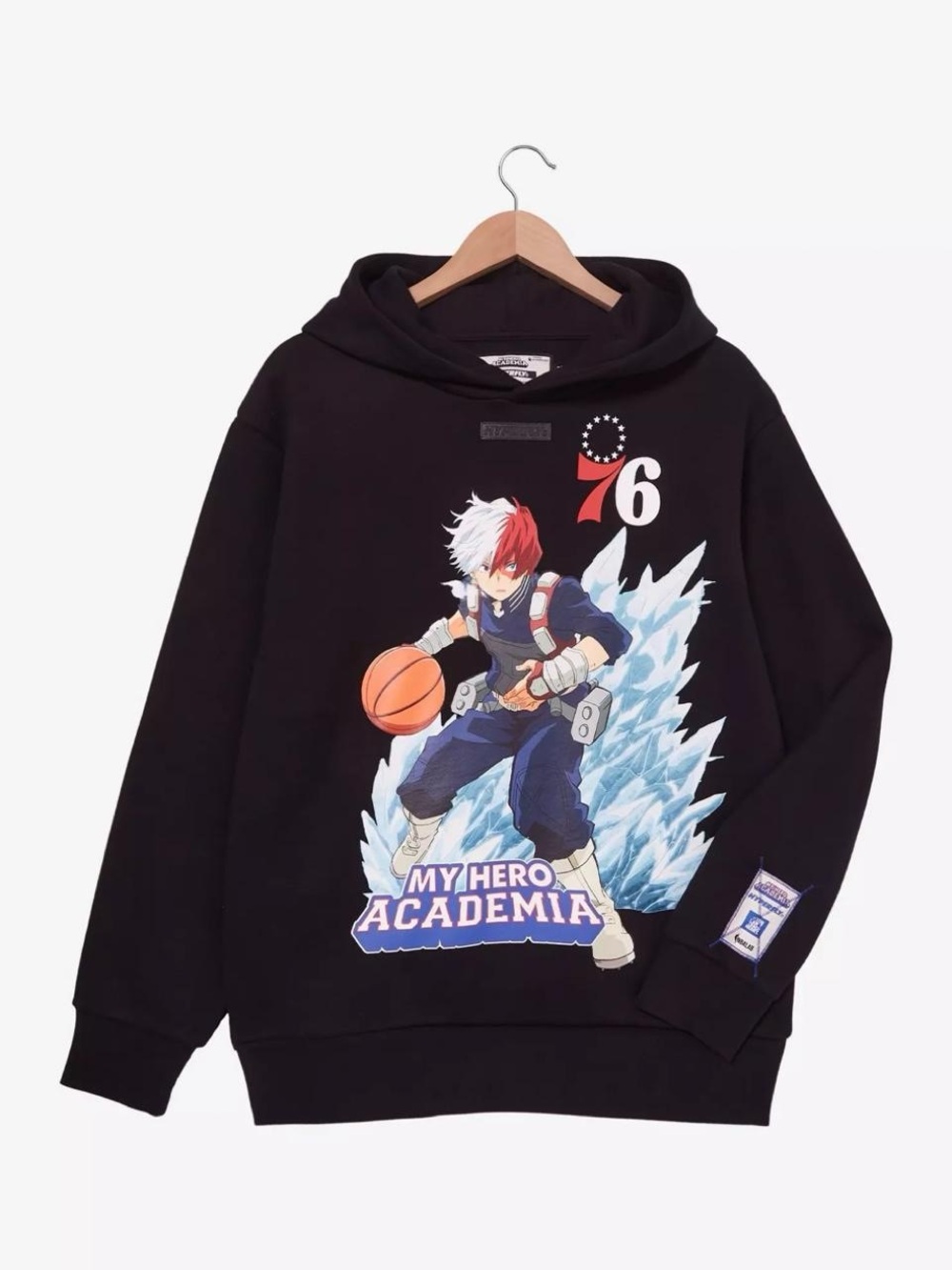 My Hero Academia Shoto Todoroki Black Graphic Hoodie